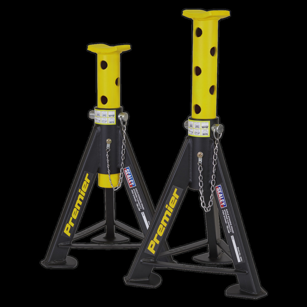 Axle Stands (Pair) 6 Tonne Capacity per Stand - Yellow-image-OPC-P8N69BB-NEW