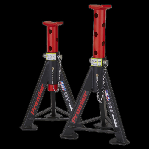 Sealey Axle Stands (Pair) 6 Tonne Capacity per Stand - Red