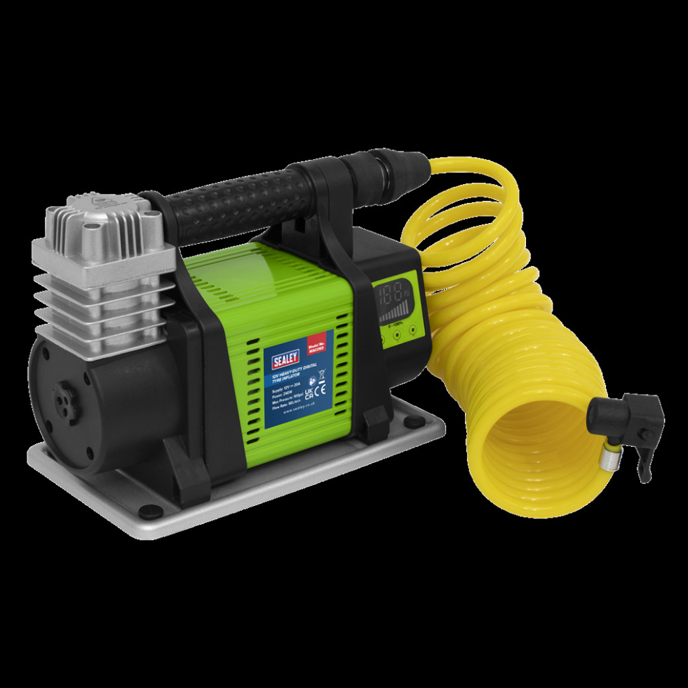 Sealey Digital Tyre Inflator 12V Heavy-Duty