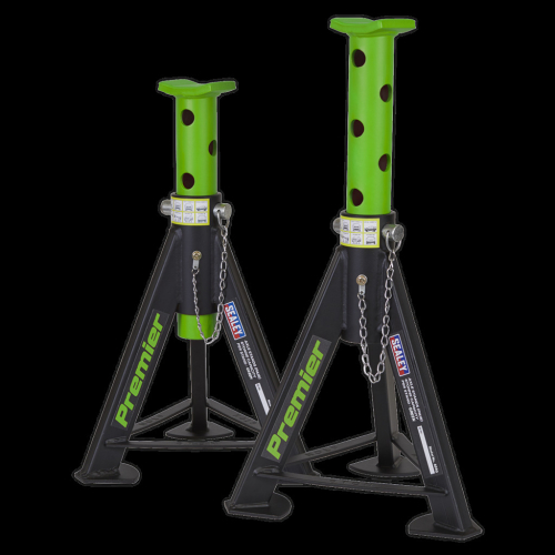 Sealey Axle Stands (Pair) 6 Tonne Capacity per Stand - Green