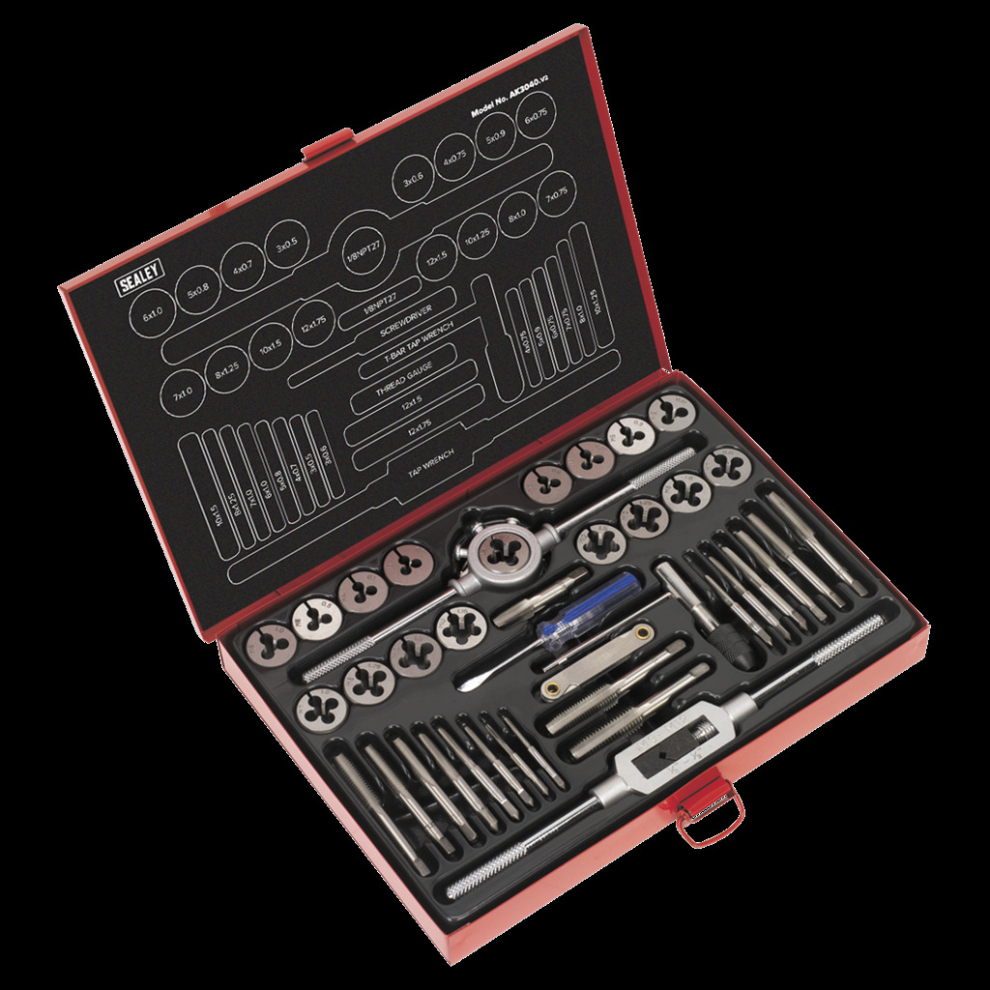 Tap & Die Set 40pc Split Dies Metric