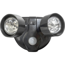 St. Helens 10 LED Twin Head Motion Sensor Security Light - 160lm, 180 Rotation, 5m Range, 4xAA (not incl) GH121
