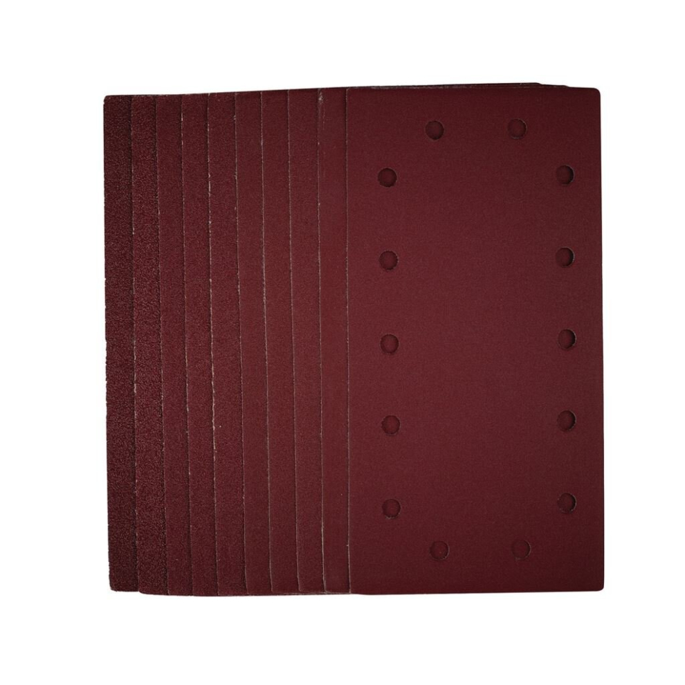 Draper 1/2 Sanding Sheets With Hook And Loop, 115 X 230Mm, Assorted Grit (Pack Of 10) Grain