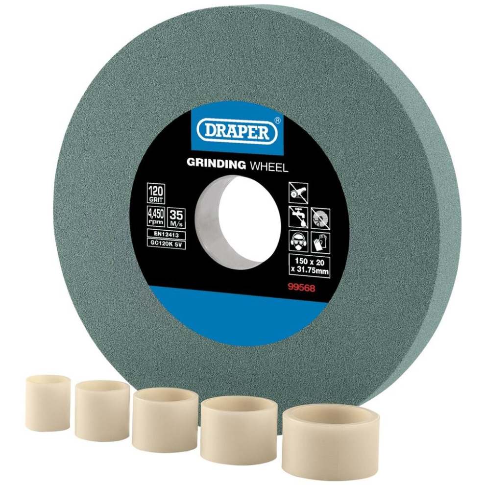 Silicon Carbide Bench Grinding Wheel, 150 X 20Mm, 120 Grit 5010559995684
