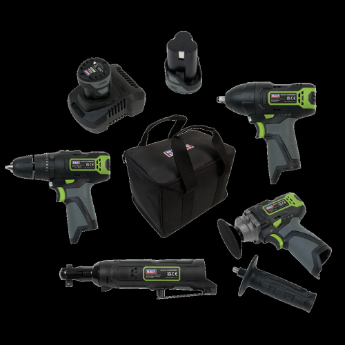 Sealey 4 x 10.8V SV10.8 Series Cordless Combo Kit - 2 Batteries