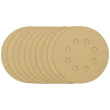Gold Sanding Discs with Hook & Loop, 125mm, 120 Grit (Pack of 10)