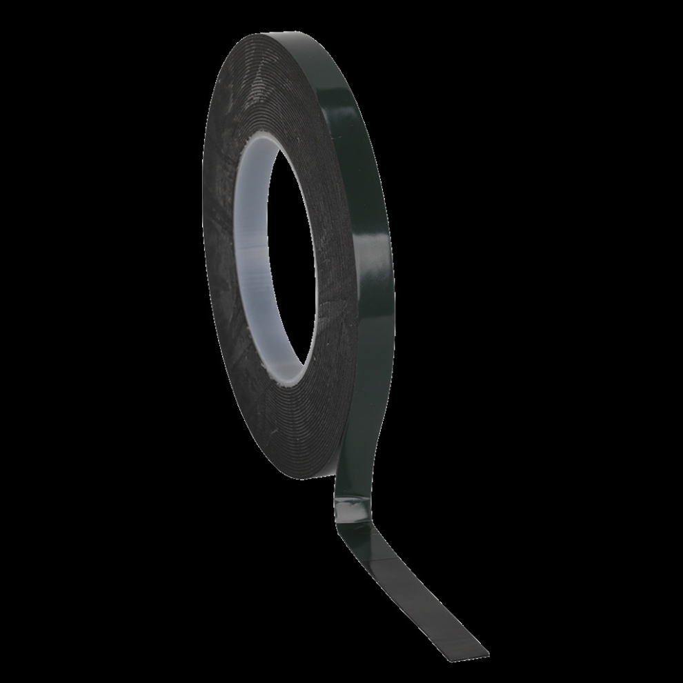 Sealey Double-Sided Adhesive Foam Tape 12Mm X 10M Green Backing