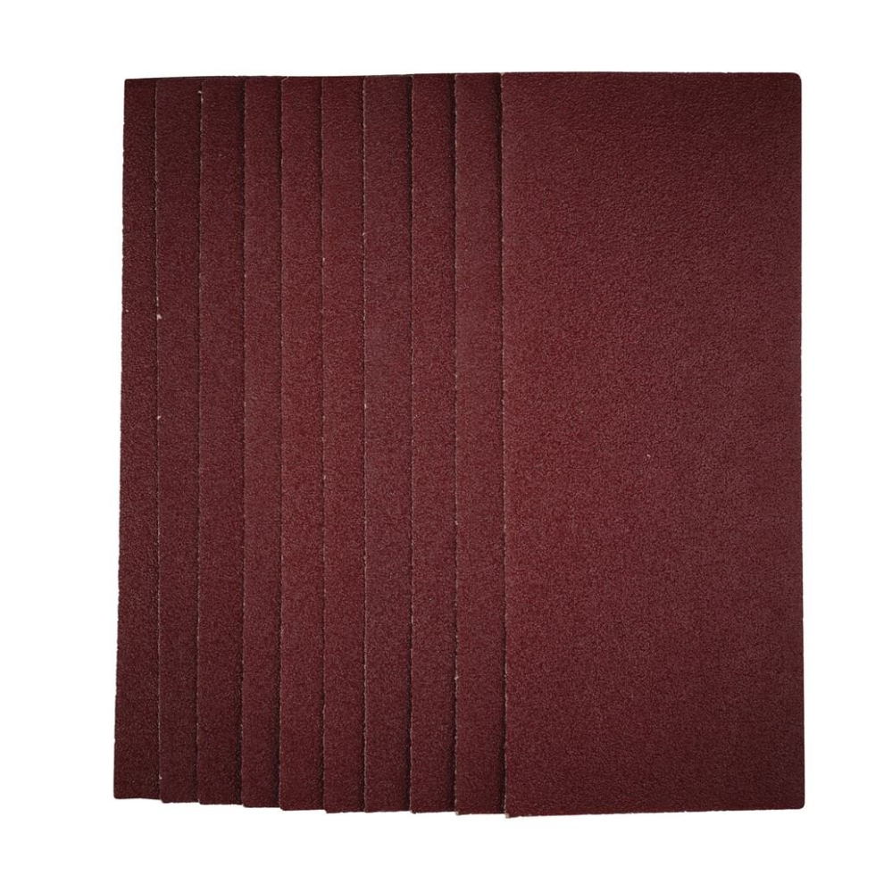 1/2 Sanding Sheets, 115 x 280mm, 40 Grit (Pack of 10)