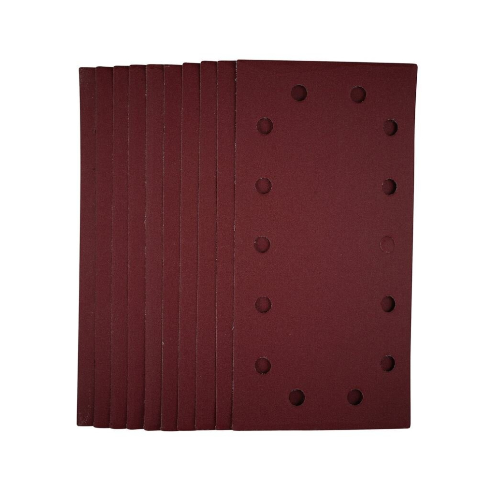 Draper 1/2 Sanding Sheets With Hook And Loop, 115 X 230Mm, 240 Grit (Pack Of 10) Grain