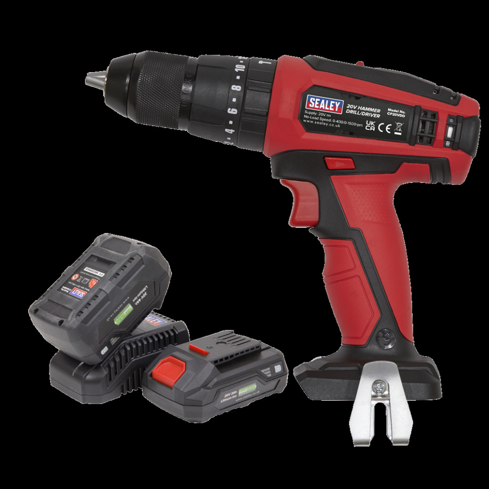 Sealey Combi Drill Kit Ø13mm 20V Sv20 Series - 2 Batteries