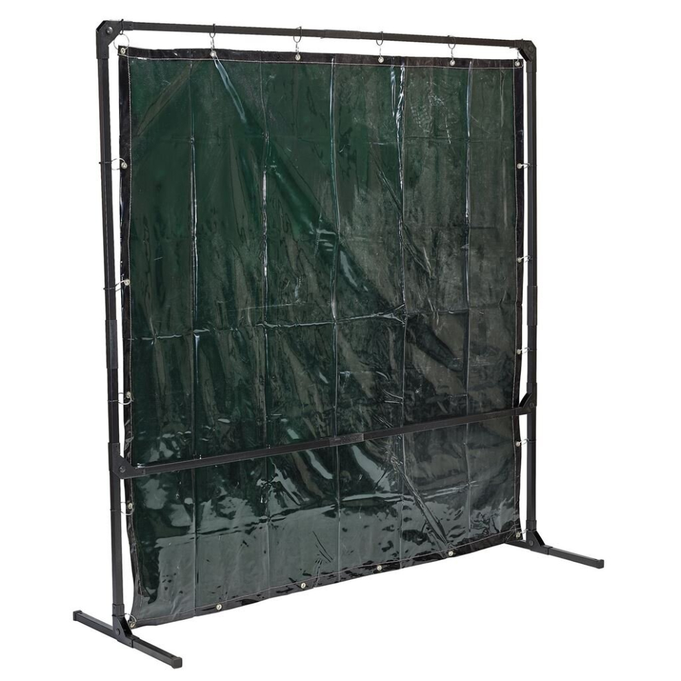 Welding Curtain with Metal Frame, 6' x 6