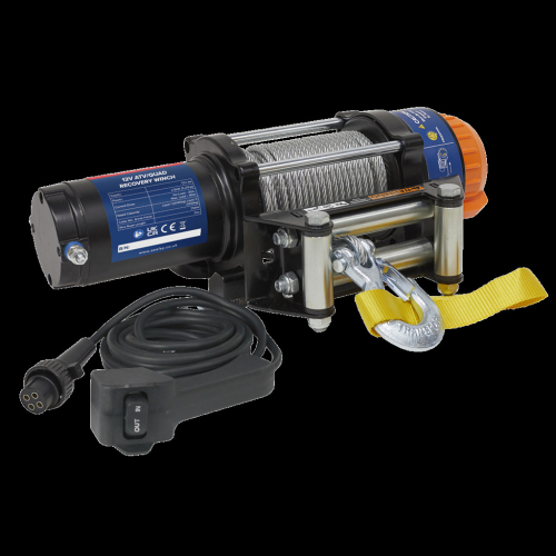 Sealey ATV/Quad Recovery Winch 2040kg (4500lb) Line Pull 12V