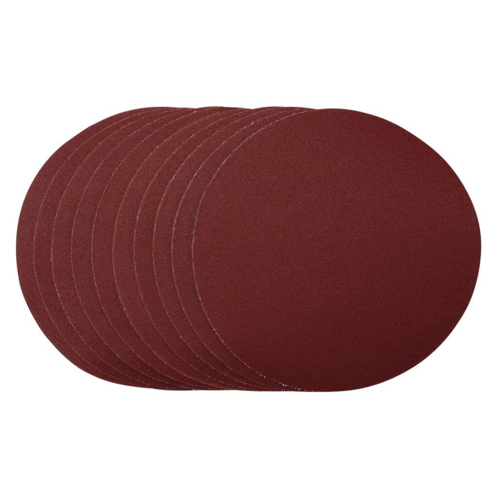 Sanding Discs, 180mm, Hook & Loop, 120 Grit, (Pack of 10)
