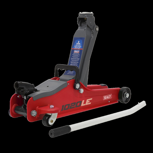 Sealey Trolley Jack 2 Tonne Low Profile Short Chassis - Red