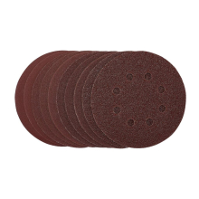 Punched Sanding Discs, 125mm, Hook & Loop, Assorted Grit, (Pack of 10)