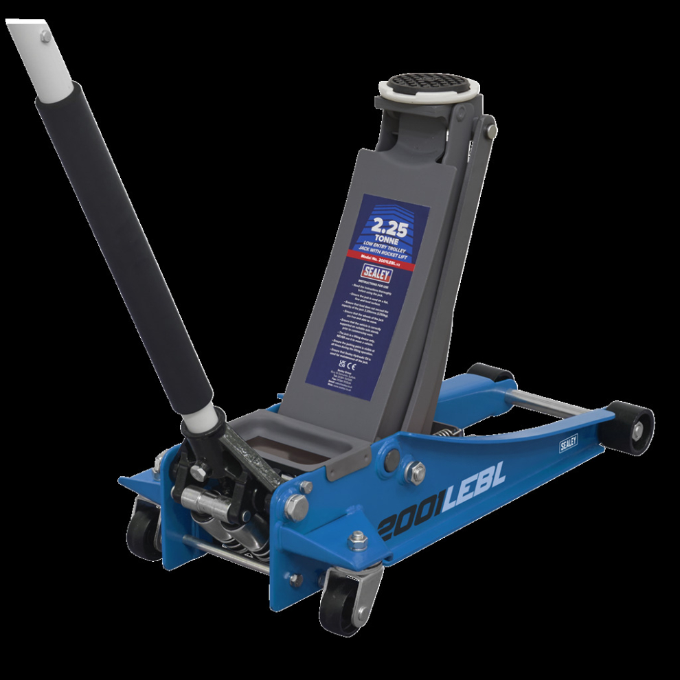 Sealey Trolley Jack 2.25 Tonne Low Profile Rocket Lift Blue