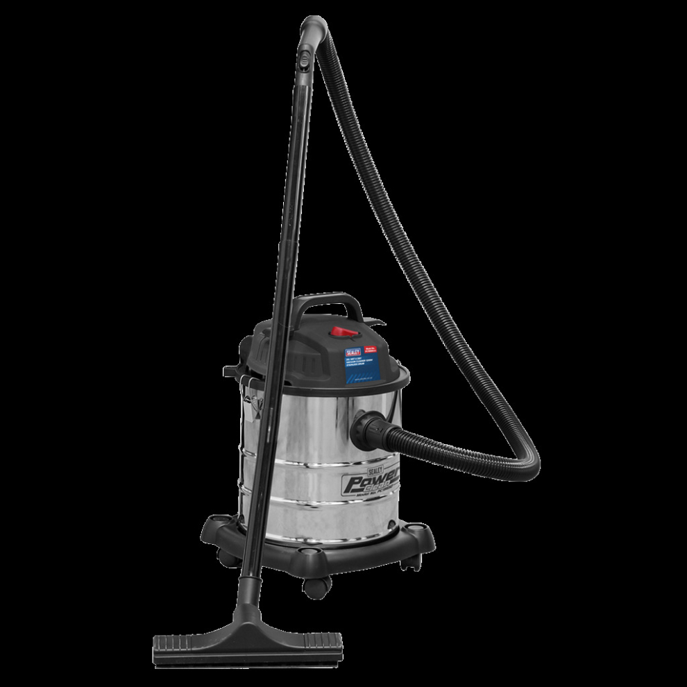 Sealey Vacuum Cleaner Wet & Dry 20L 1200W/230V Stainless Drum