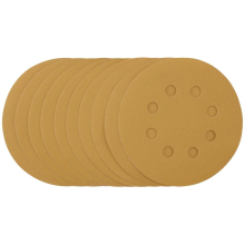 Gold Sanding Discs with Hook & Loop, 125mm, 400 Grit (Pack of 10)