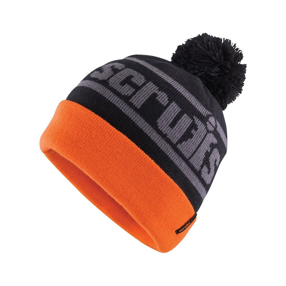 Scruffs Trade Bobble Hat - Black/ Orange