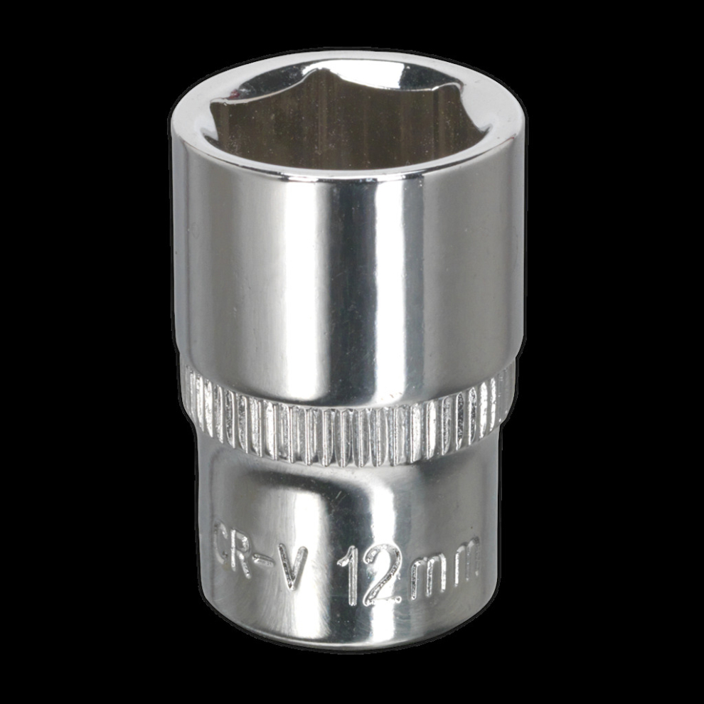 Sealey Walldrive® Socket 12Mm 1/4"Sq Drive Fully Polished Size 1