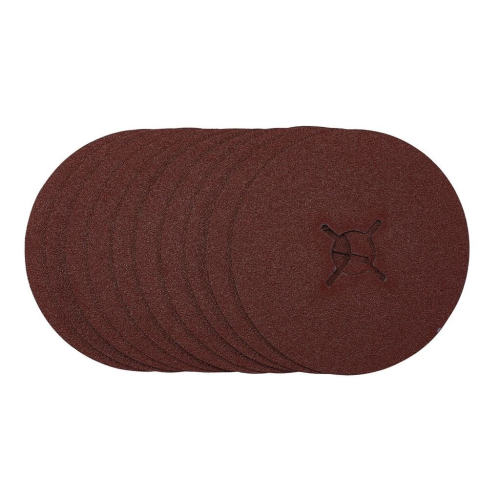 Draper Fibre Sanding Discs, 125mm, 60 Grit, (Pack of 10)