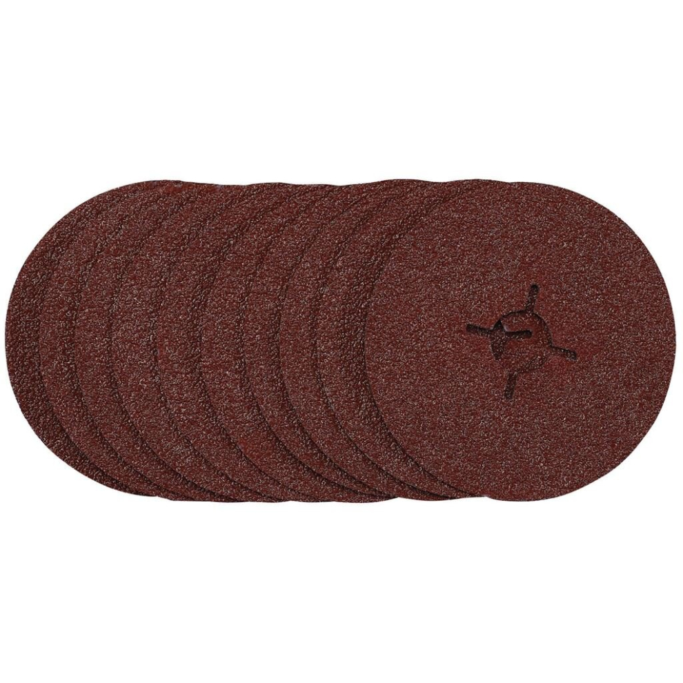 Draper Fibre Sanding Discs, 115Mm, 36 Grit, (Pack Of 10) Grain