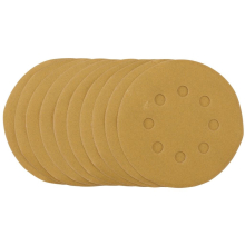 Gold Sanding Discs with Hook & Loop, 125mm, 240 Grit (Pack of 10)