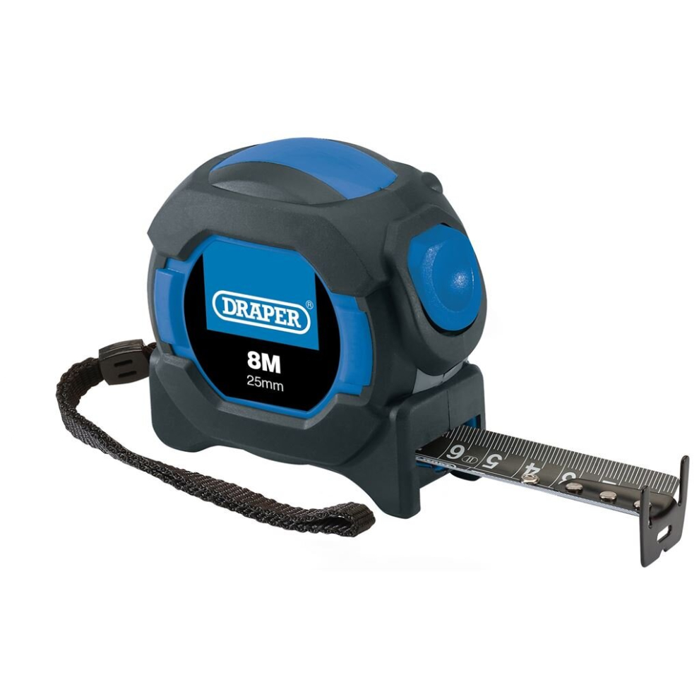 Draper Auto Lock Measuring Tape, 8M/26Ft, 25Mm