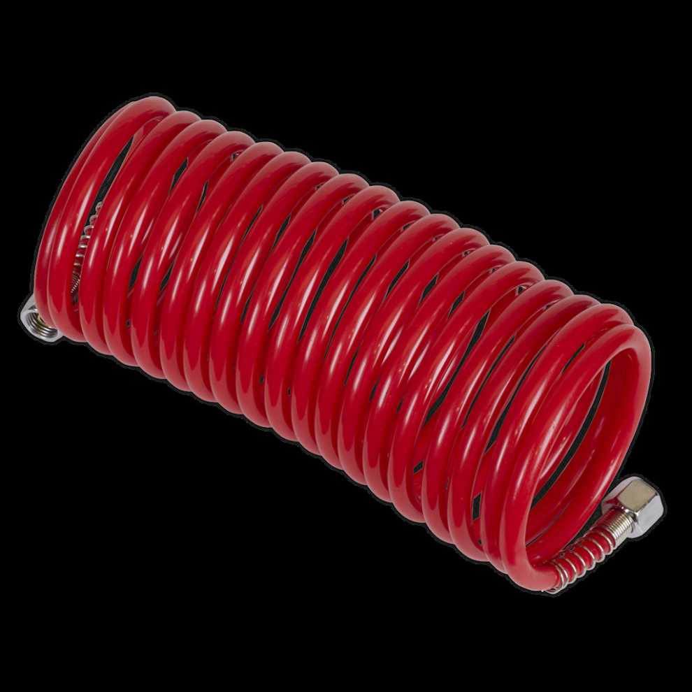 Sealey Pe Coiled Air Hose 5M X Ø5mm With 1/4"Bsp Unions