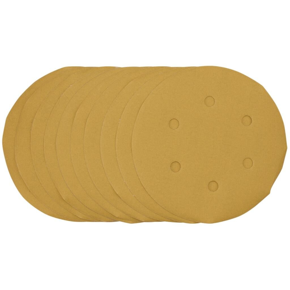Gold Sanding Discs With Hook & Loop, 150Mm, 400 Grit (Pack Of 10) 5059482006746