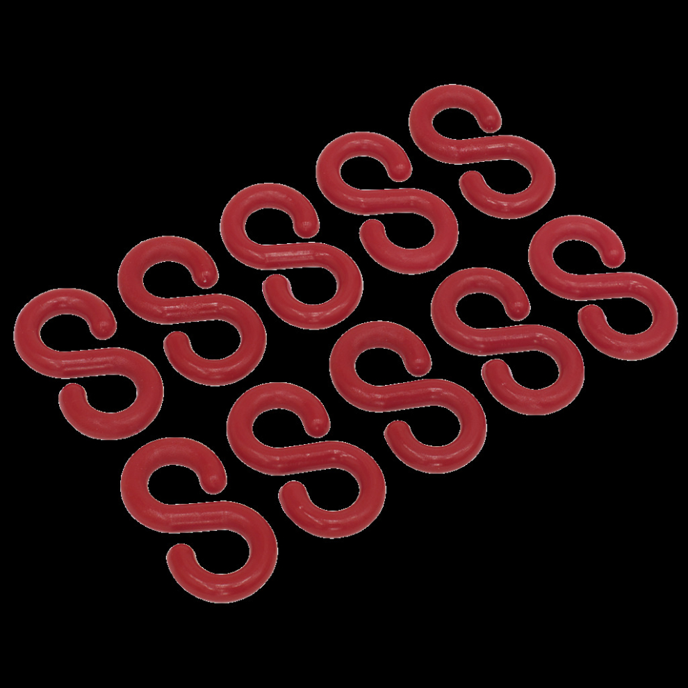 Sealey Plastic Chain S-Hook Pack Of 10