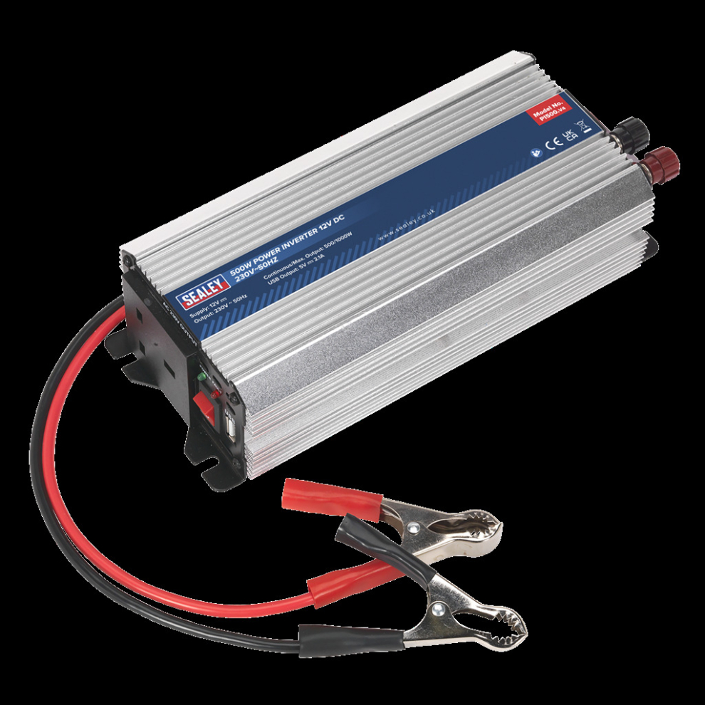 Sealey Power Inverter 500W 12V Dc - 230V ~ 50Hz