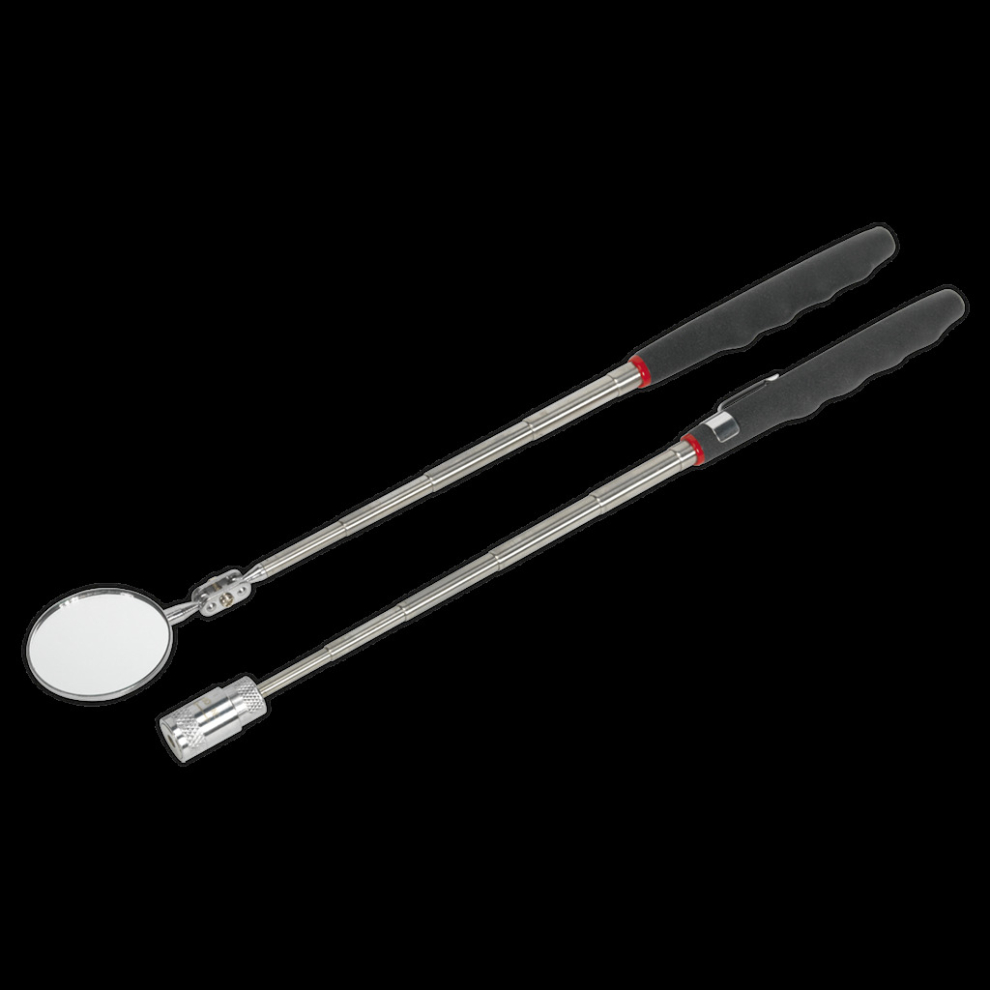 Sealey Telescopic Magnetic Led Pick-Up Tool & Inspection Mirror Set 2Pc