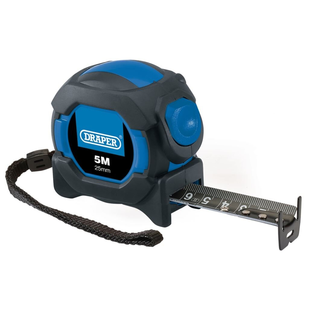Draper Auto Lock Measuring Tape, 5M/16Ft, 25Mm