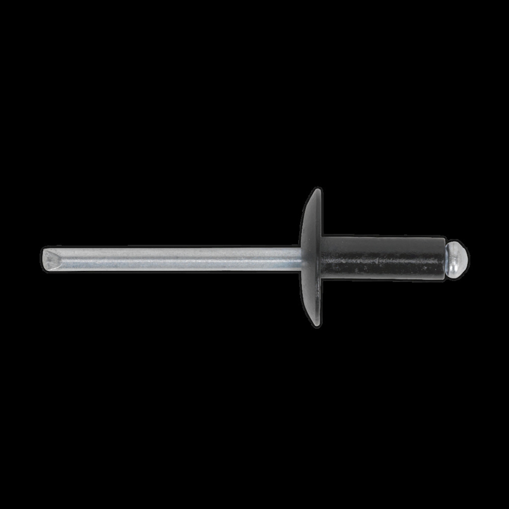 Sealey Aluminium Rivet Black Large Flange 4.8 X 14Mm Pack Of 200