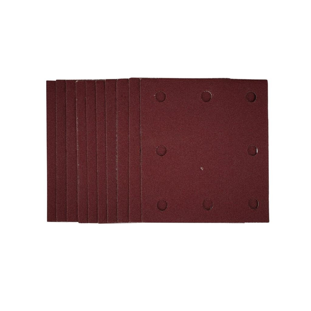 Draper 1/4 Sanding Sheets With Hook And Loop, 115 X 105Mm, 120 Grit (Pack Of 10) Grain