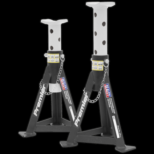 Sealey Axle Stands (Pair) 3 Tonne Capacity per Stand - White