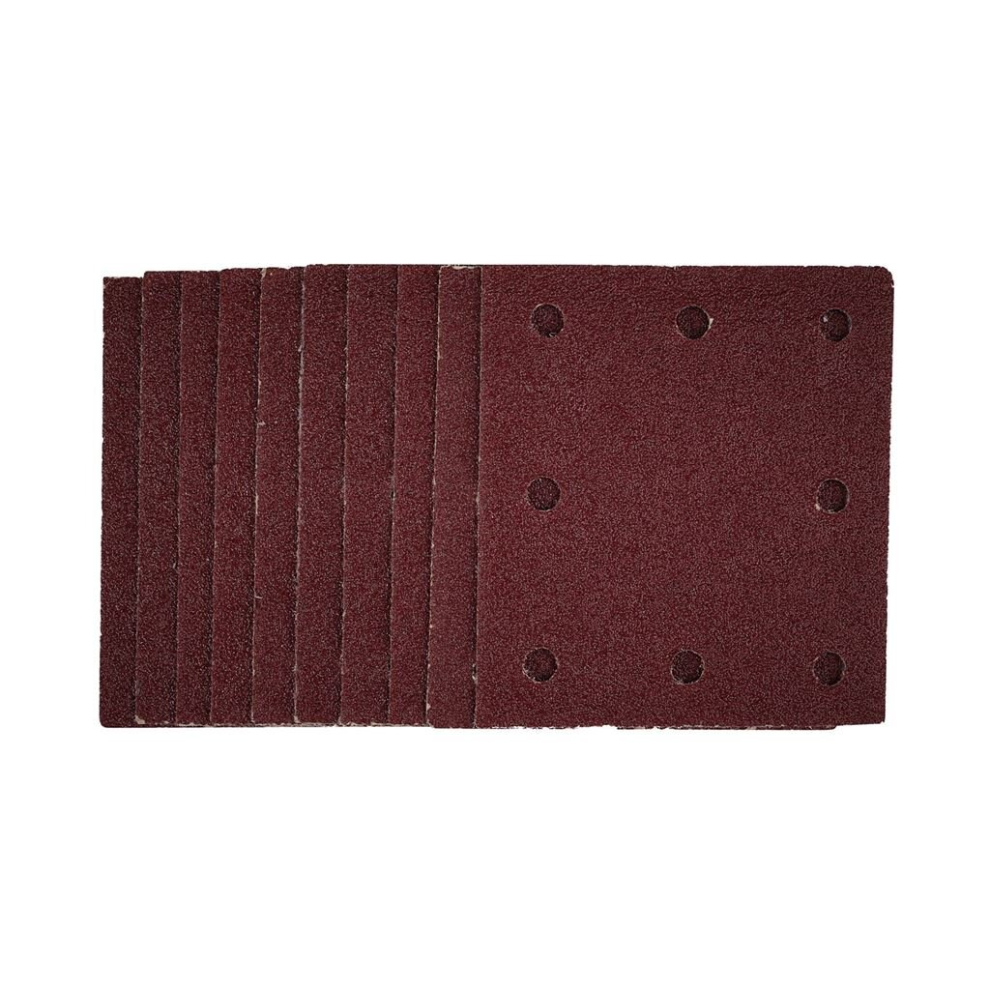 Draper 1/4 Sanding Sheets With Hook And Loop, 115 X 105Mm, 40 Grit (Pack Of 10) Grain