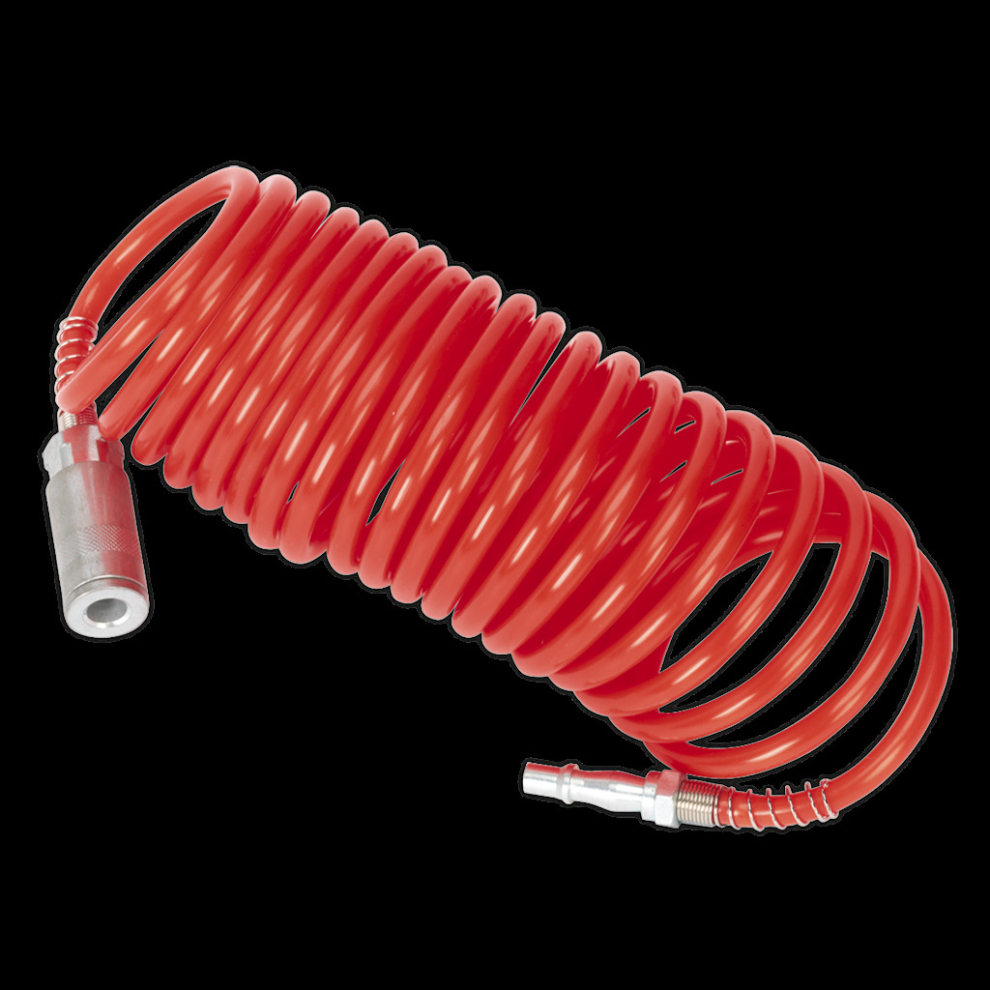 Pe Coiled Air Hose 5M X Ø5mm With Couplings 5054511533941