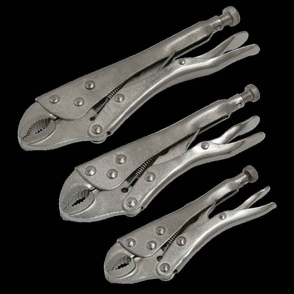 Sealey Locking Pliers Set 3Pc Size 3