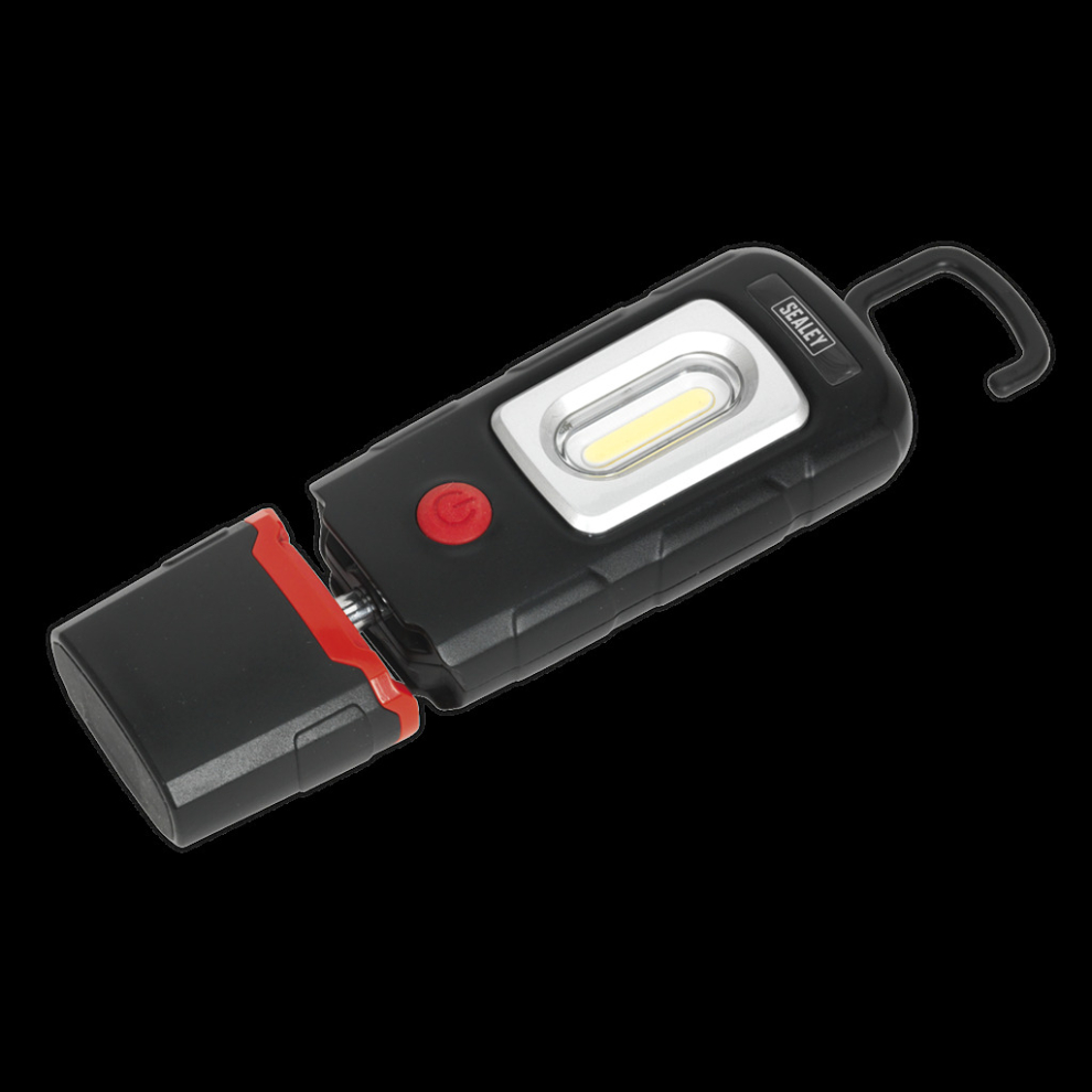 Sealey Rechargeable 360° Inspection 3W Cob & 1W Smd Led Lithium-Polymer Light/Black