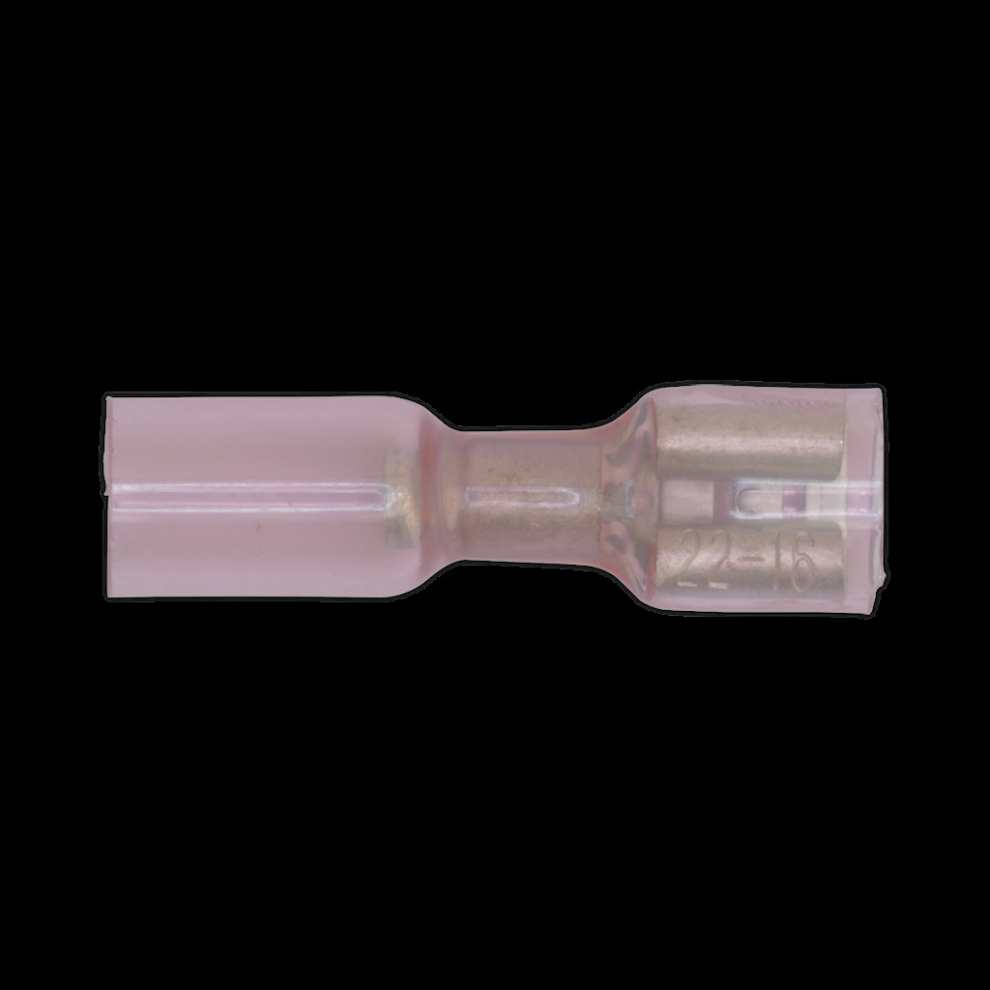 Sealey Heat Shrink Push-On Terminal 6.4Mm Female Red Pack Of 25