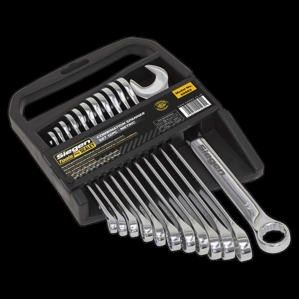 Sealey Combination Spanner Set 12Pc Metric