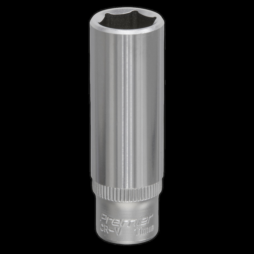 B&Q - Walldrive Socket 11mm Deep 1/4" Square Drive Chrome Vanadium Steel S1411D - Image 8