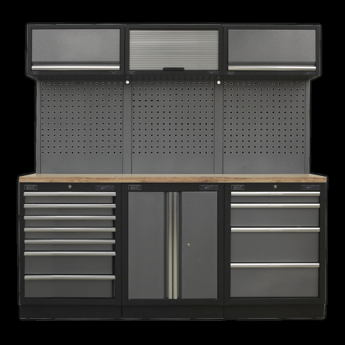 Sealey Superline PRO® 2.0m Storage System - Wood Worktop
