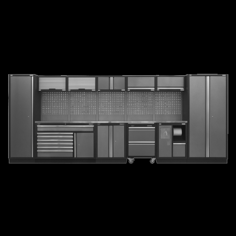 Sealey Superline Pro® Storage System - Stainless Worktop 4.9M
