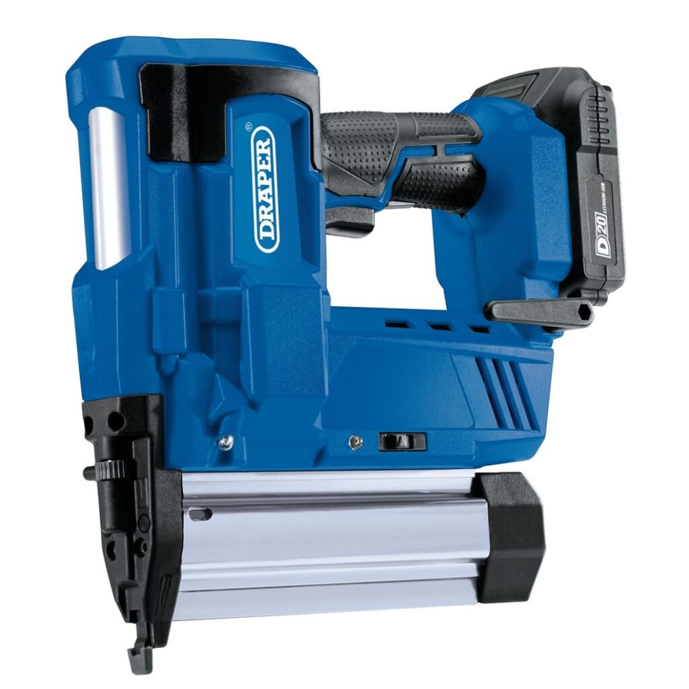 Draper D20 20V Nailer/Stapler, 1 X 2.0Ah Battery, 1 X Charger