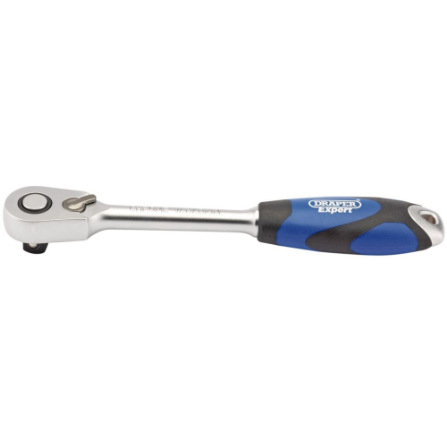 Draper 60 Tooth Micro Head Reversible Soft Grip Ratchet, 1/2"" Sq. Dr.