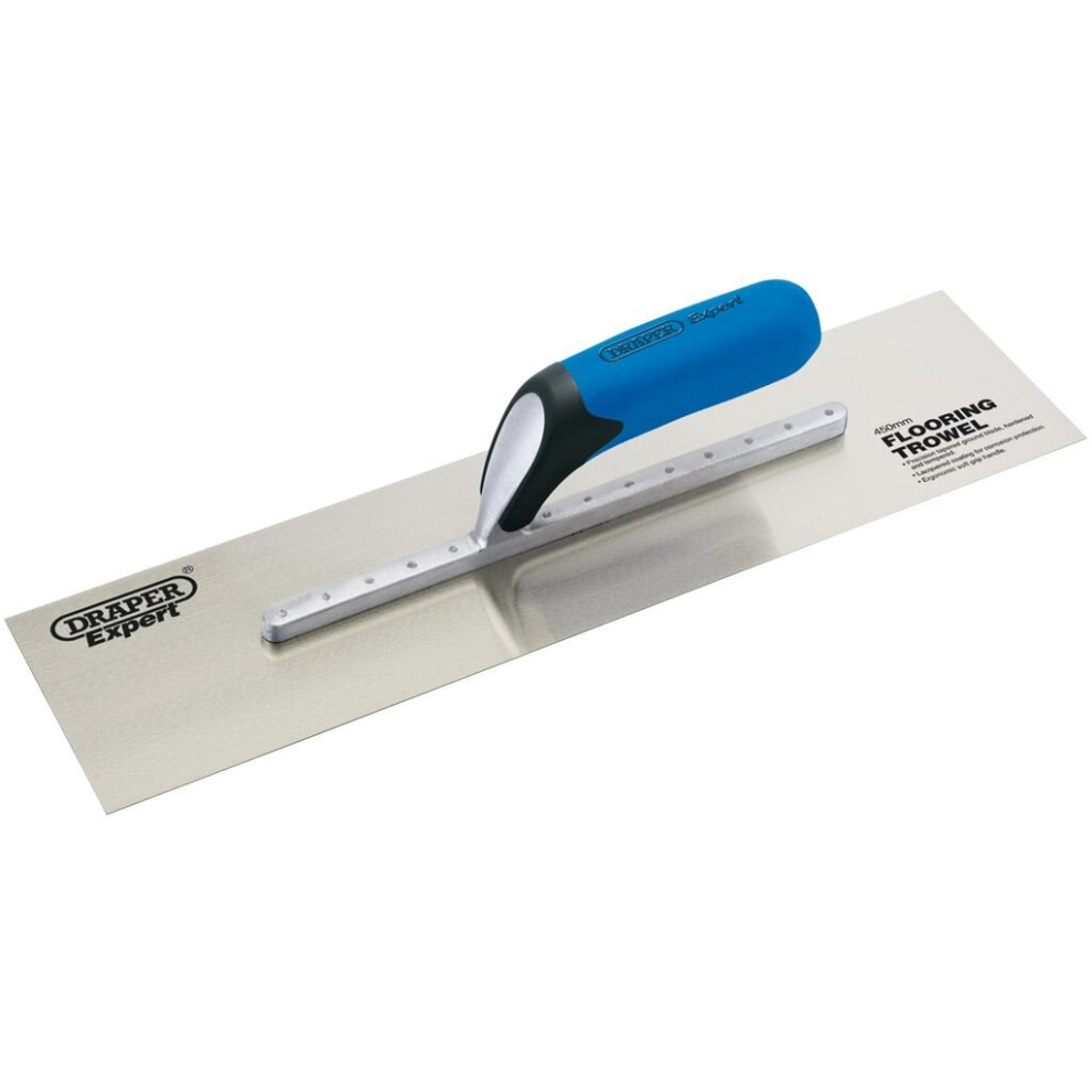 Soft Grip Stainless Steel Plastering Trowel, 455Mm 5010559821495