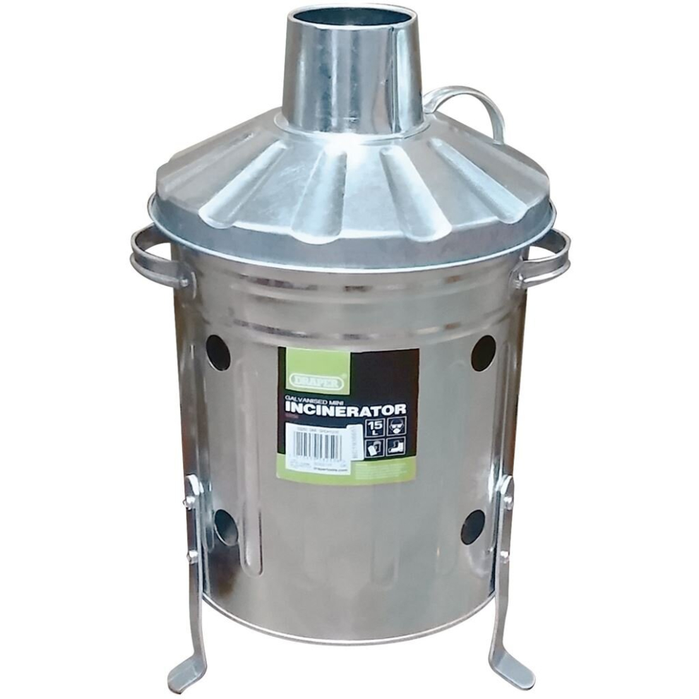 Draper Galvanised Mini Incinerator, 15L
